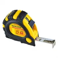 Рулетка измерительная с фиксатором, 5 м*19 мм, "REKORD"
